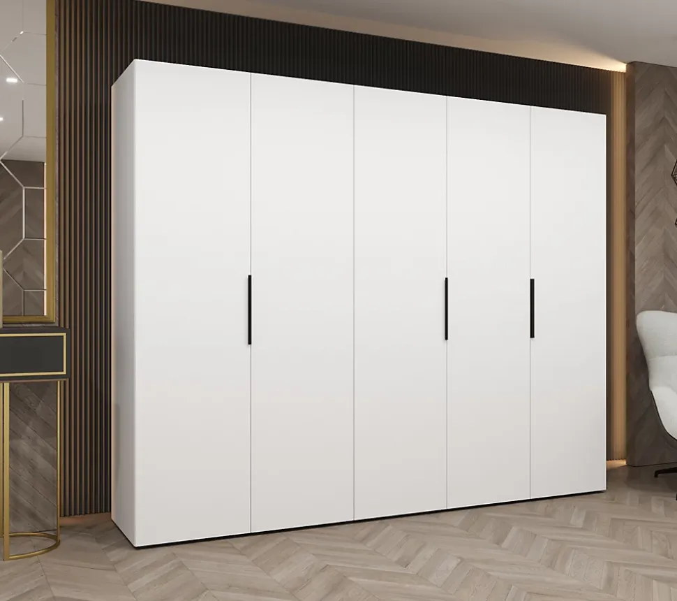 Armoire Marbella 1 a portes battantes H. 202 x L.250 x P. 52, 5 portes