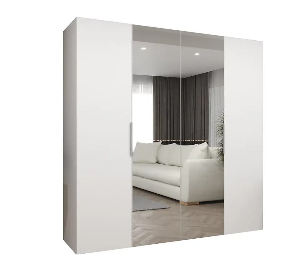 Armoire Marbella2 a portes battantes H. 202 x L.200 x P. 52, 4 portes