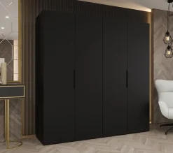 Armoire Marbella1 a portes battantes H. 202 x L.200 x P. 52, 4 portes