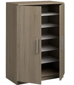 Armoire Meuble à chaussures coloris chêne cortez - Hauteur 90 x Longueur 60 x Profondeur 35.6 cm
