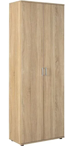 Armoire, meuble de rangement multifonctions en bois coloris imitation Chêne sonoma - longueur 70 x profondeur 34 x hauteur 189 cm