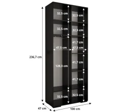 Armoire Miroir Inova 1 200/47/236,7 4 Portes