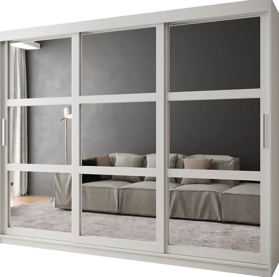 Armoire Miror a portes coulissantes H. 200 x L. 250 x P. 62 3 portes
