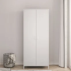 Armoire métallique Seinäjoki acier 180 x 76 x 50 cm blanc en.casa