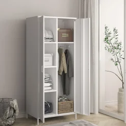 Armoire métallique Seinäjoki acier 180 x 76 x 50 cm blanc en.casa