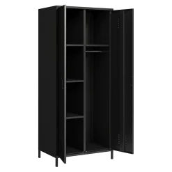 Armoire métallique Seinäjoki acier 180 x 76 x 50 cm noir mat en.casa