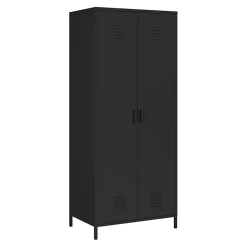 Armoire métallique Seinäjoki acier 180 x 76 x 50 cm noir mat en.casa
