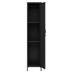 Armoire métallique Seinäjoki acier 180 x 38 x 38 cm noir mat en.casa