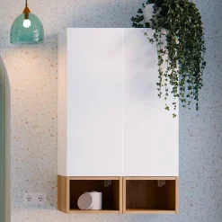 Armoire murale 1 niche Oria Blanc mat