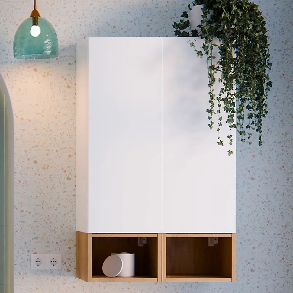 Armoire murale 1 niche Oria Blanc mat