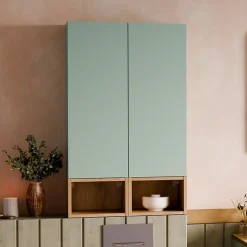 Armoire murale 1 niche Oria Vert mat