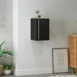 Armoire murale Burlöv 50 x 33 x 35 cm acier noir en.casa