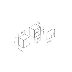 Armoire murale collection GOURMET design blanc. Hauteur 53cm