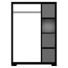 Armoire Nesbyen avec 4 compartiments de stockage 123 x 90 x 30 cm noir en.casa