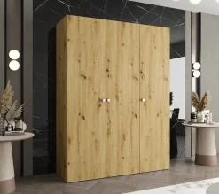 Armoire Parma 1 a portes battantes H. 202 x L.150 x P. 52, 3 portes