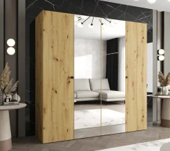 Armoire Parma 2 a portes battantes H. 202 x L.200 x P. 52, 4 portes