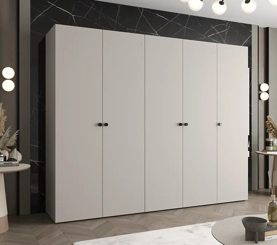 Armoire Parma 1 a portes battantes H. 202 x L.250 x P. 52, 5 portes