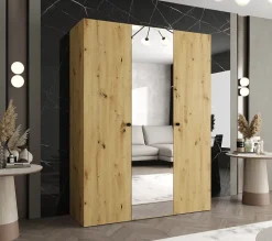 Armoire Parma 2 a portes battantes H. 202 x L.150 x P. 52, 3 portes