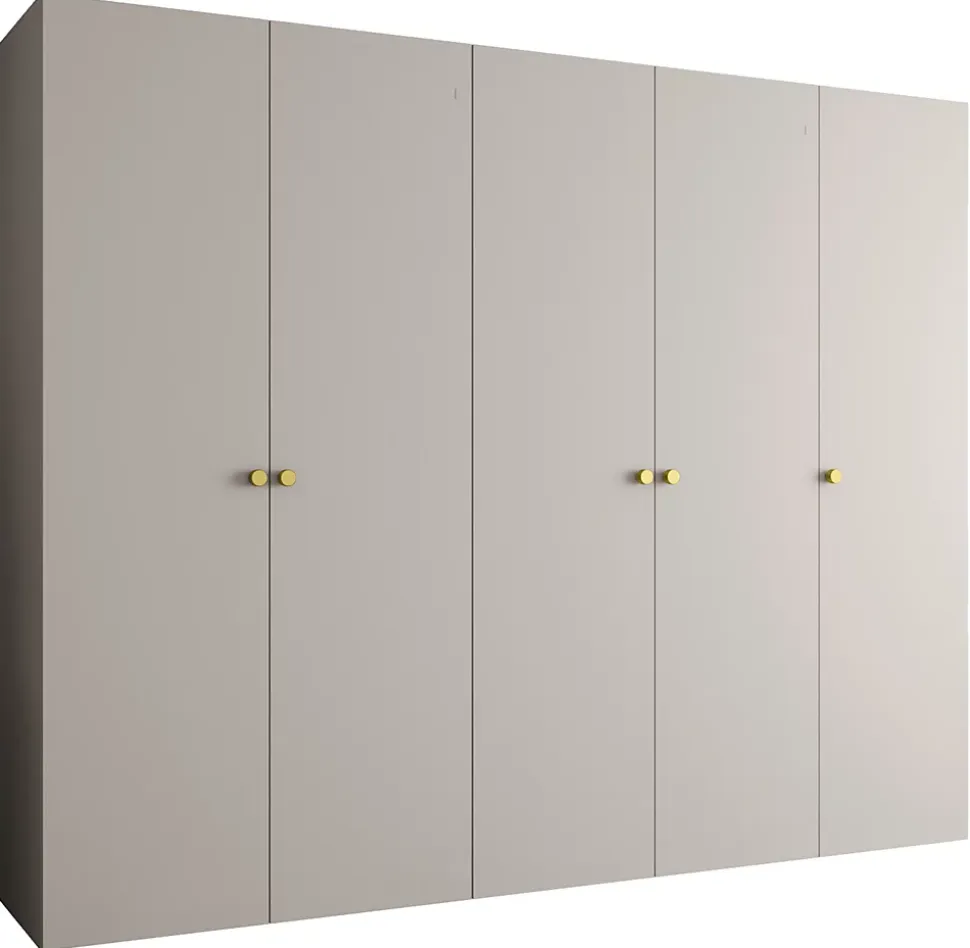 Armoire Parma 1 a portes battantes H. 202 x L.250 x P. 52, 5 portes
