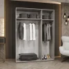 Armoire Parma 1 a portes battantes H. 202 x L.150 x P. 52, 3 portes