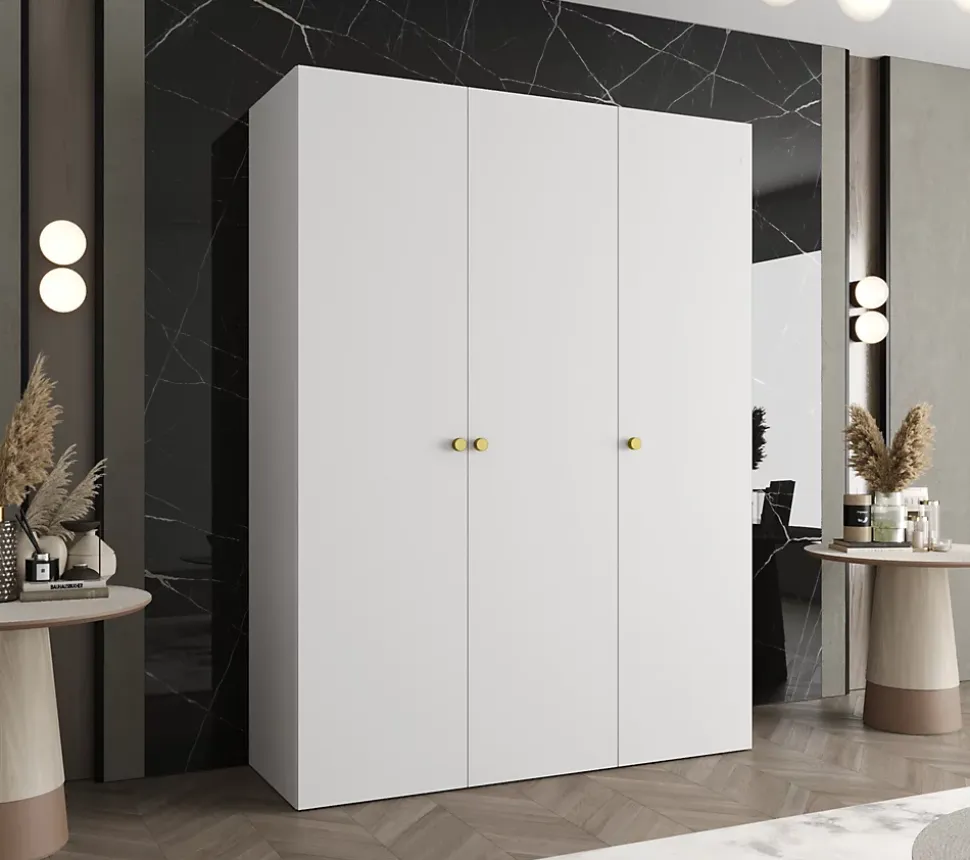 Armoire Parma 1 a portes battantes H. 202 x L.150 x P. 52, 3 portes
