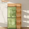 Armoire penderie 3 barres de suspension 4 étagères dim. 142x43x185cm métal pvc non tissé noir