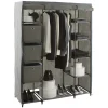 Armoire penderie 3 boîtes tissu gris anthracite - 5Five