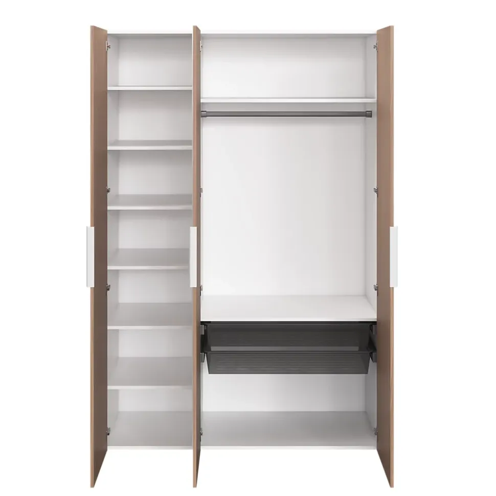 Armoire penderie 3 portes battantes effet chêne GoodHome Atomia H. 225 x L. 150 x P. 58 cm