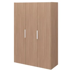 Armoire penderie 3 portes battantes effet chêne GoodHome Atomia H. 225 x L. 150 x P. 58 cm