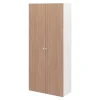 Armoire penderie 2 portes petites poignées effet chêne et blanc GoodHome Atomia H. 225 x L. 100 x P. 45 cm