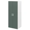 Armoire penderie 2 portes battantes vert forêt et blanc GoodHome Atomia H. 187 x L. 100 x P. 45 cm