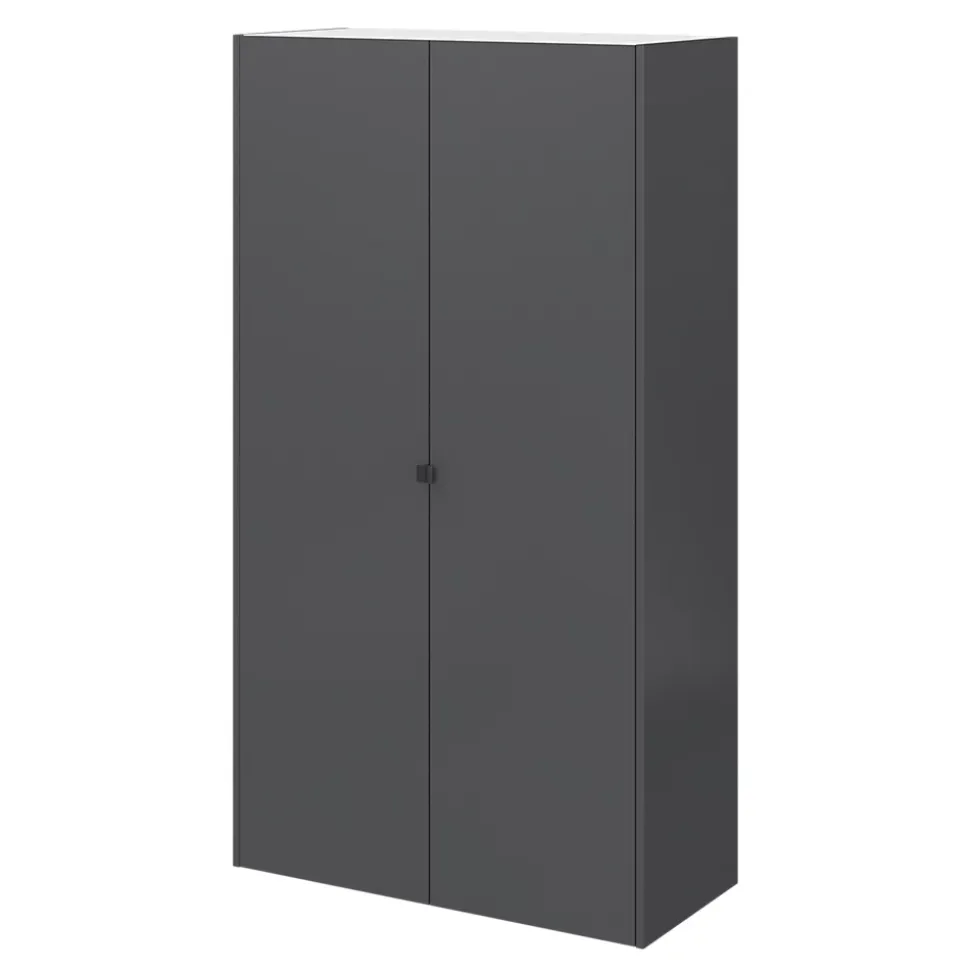 Armoire penderie 2 portes battantes anthracite GoodHome Atomia H. 187 x L. 100 x P. 58 cm