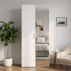 Armoire penderie blanche portes battantes miroir et blanches GoodHome Atomia H. 187,5 x L. 75 x P. 60 cm