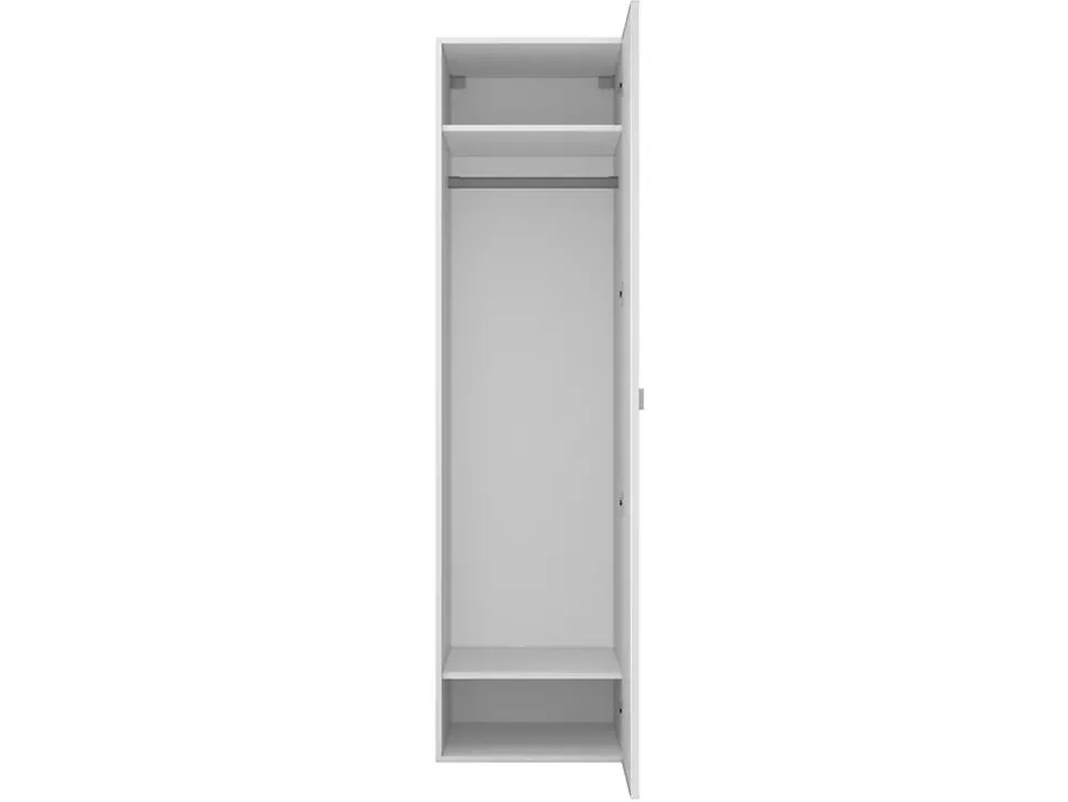 Armoire penderie blanche avec miroir GoodHome Atomia H. 187,5 x L. 50 x P. 58 cm