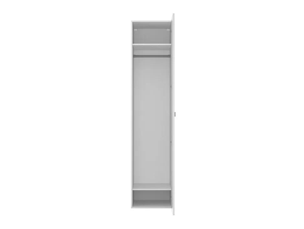 Armoire penderie blanche avec miroir GoodHome Atomia H. 225 x L. 50 x P. 58 cm