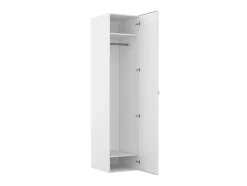Armoire penderie blanche avec miroir GoodHome Atomia H. 225 x L. 50 x P. 58 cm