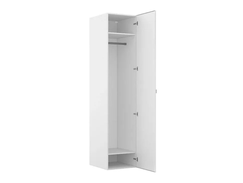 Armoire penderie blanche avec miroir GoodHome Atomia H. 225 x L. 50 x P. 58 cm