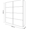 Armoire penderie blanche portes coulissantes blanches brillantes GoodHome Atomia H. 225 x L. 200 x P. 63,5 cm