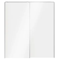 Armoire penderie blanche portes coulissantes blanches brillantes GoodHome Atomia H. 225 x L. 200 x P. 63,5 cm