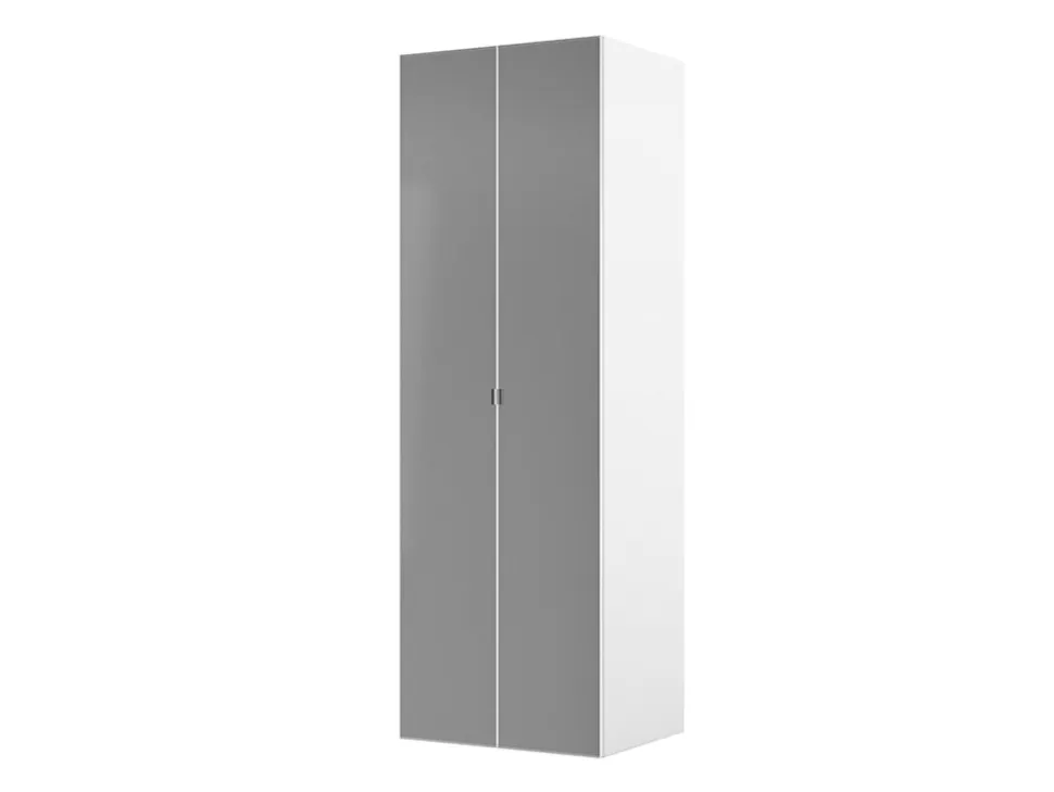 Armoire penderie blanche avec miroir et bloc 3 tiroirs GoodHome Atomia H. 225 x L. 75 x P. 58 cm