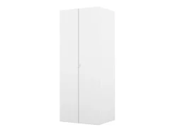 Armoire penderie blanche avec bloc 3 tiroirs GoodHome Atomia H. 187,5 x L. 75 x P. 58 cm