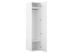 Armoire penderie blanche avec étagère GoodHome Atomia H. 225 x L. 50 x P. 58 cm