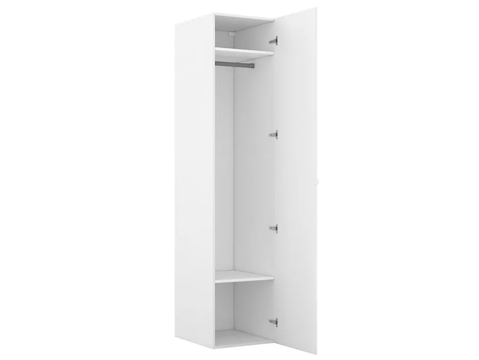 Armoire penderie blanche avec étagère GoodHome Atomia H. 225 x L. 50 x P. 58 cm