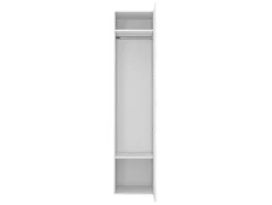 Armoire penderie blanche avec étagère GoodHome Atomia H. 225 x L. 50 x P. 58 cm