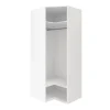 Armoire penderie d'angle blanche avec porte battante miroir GoodHome Atomia H. 225 x L. 100 x P. 89 cm