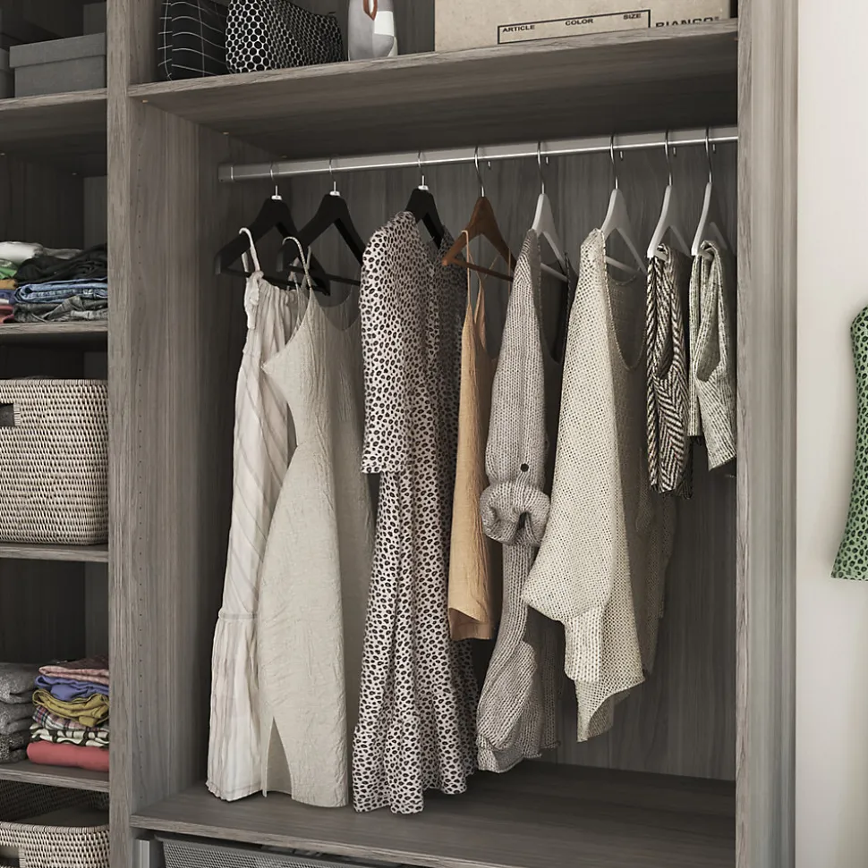 Armoire penderie portes battantes effet chêne grisé GoodHome Atomia H. 225 x L. 150 x P. 60 cm