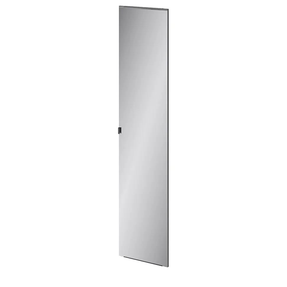 Armoire penderie portes battantes miroir et effet chêne grisé GoodHome Atomia H. 225 x L. 150 x P. 60 cm