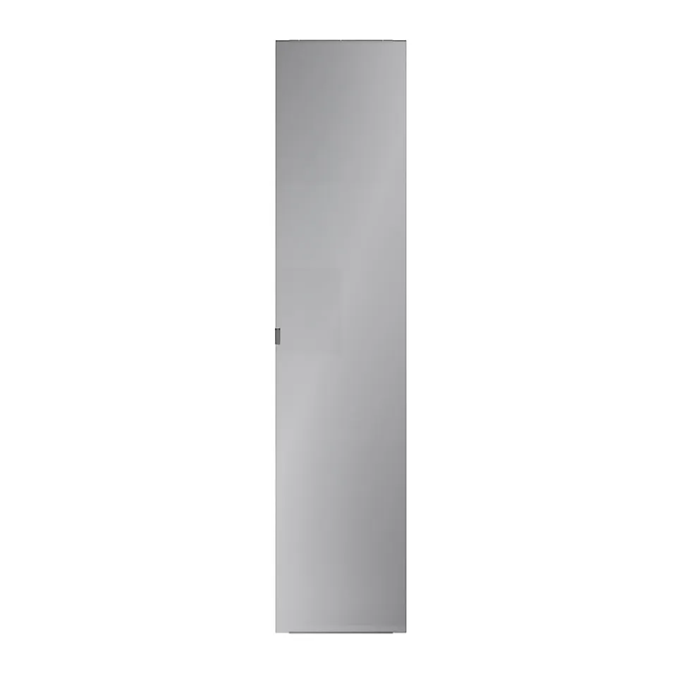 Armoire penderie portes battantes miroir et effet chêne grisé GoodHome Atomia H. 225 x L. 150 x P. 60 cm