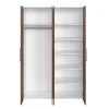 Armoire penderie portes battantes effet noyer et blanc GoodHome Atomia H. 225 x L. 150 x P. 58 cm