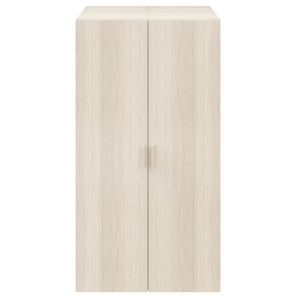 Armoire penderie portes battantes effet chêne avec 5 étagères GoodHome Atomia H. 187,5 x L. 100 x P. 60 cm